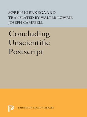 cover image of Concluding Unscientific Postscript